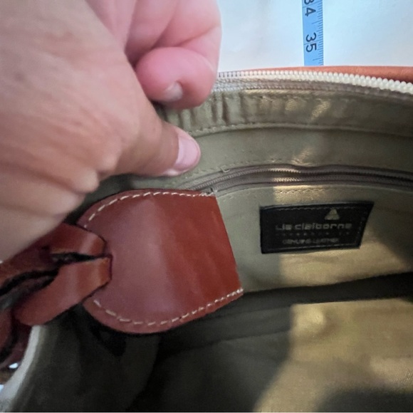 Liz Claiborne Brown and Cream Crossbody Bag - Picture 5 of 6